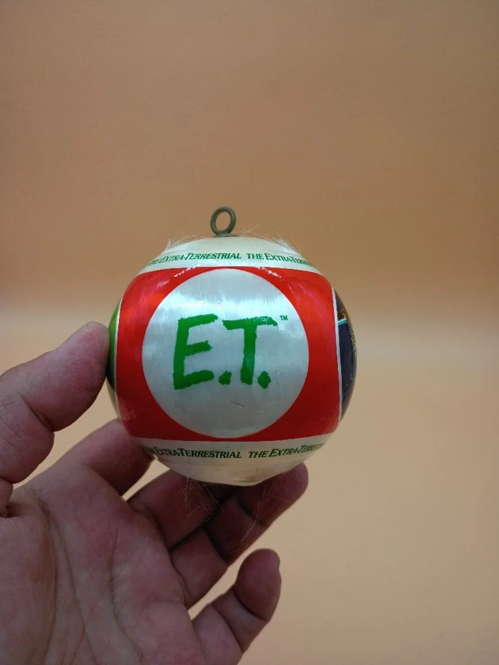 Vintage 80's ET: The Extra-Terrestrial Christmas Ornament Satin Ball